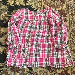 Pink Plaid Kids Shirt